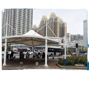 Abri de voiture, pont, arche, structure de membrane personnalisée, imperméable, PVC et acier, <span class=keywords><strong>auvent</strong></span> de stationnement pour véhicules non motorisés, Chongqing Stadium - Product Image 1