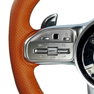 Volant en bois personnalisé pour Mercedes Benz AMG CLA45 C300 <span class=keywords><strong>GLC</strong></span> X253 A220 W202 W203 W238 - Product Image 4