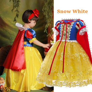 Costume de princesse Elsa pour petites filles, déguisement fantaisie de <span class=keywords><strong>reine</strong></span> blanche-neige, robe de cosplay en dentelle pour fête d'anniversaire, pour Halloween Noël - Product Image 2