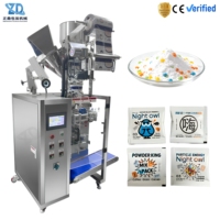 Machine d'emballage pneumatique pour sachets en plastique à trois soudures latérales, pour poudre d'électrolytes, granulés de fruits et mélange de boissons énergétiques solides, personnalisable