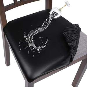 Forcheer Waterproof <strong>Seat</strong> <strong>Covers</strong> for <strong>Dining</strong> <strong>Room</strong> <strong>Chair</strong> <strong>Covers</strong> Removable Washable PU Leather Kitchen <strong>Dining</strong> <strong>Chair</strong> <strong>Seat</strong> Slipcovers - Product Image 2