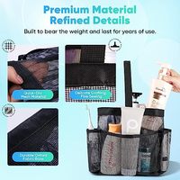Sac de Douche Portable en Maille PVC Respirante Grande Capacité, Écologique et Personnalisable BSCI, Essentiels pour Dortoir Universitaire