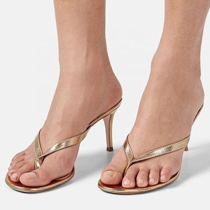 Sandalias de tacón alto con punta abierta para mujer, talla grande 45, estilo stiletto, para fiesta, pantuflas, mules de ajuste ancho - Product Image 3