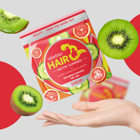 Gummies véganes au collagène, biotine et kératine pour la réduction de la perte de cheveux chez les adultes et les adolescents – Déconseillé aux femmes enceintes