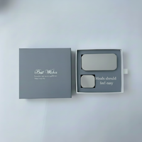 Boîte cadeau de luxe personnalisée pour portefeuille, en carton rigide gris 2 mm, faible MOQ, pelliculage brillant, gaufrage, matériaux recyclés, éponge