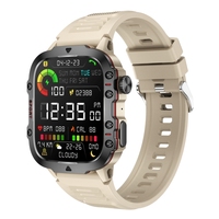 Montre Connectée d'Extérieur pour Hommes, Smartwatch Robuste de 1,96'' Compatible iPhone et Android, Montre Tracker d'Activité Étanche IP68