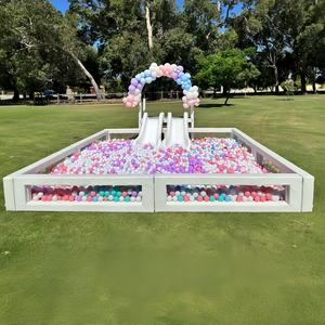 Jeu de <span class=keywords><strong>piscine</strong></span> en mousse pour enfants, espace intérieur <span class=keywords><strong>rectangulaire</strong></span>, blanc, équipement de location kinder - Product Image 1