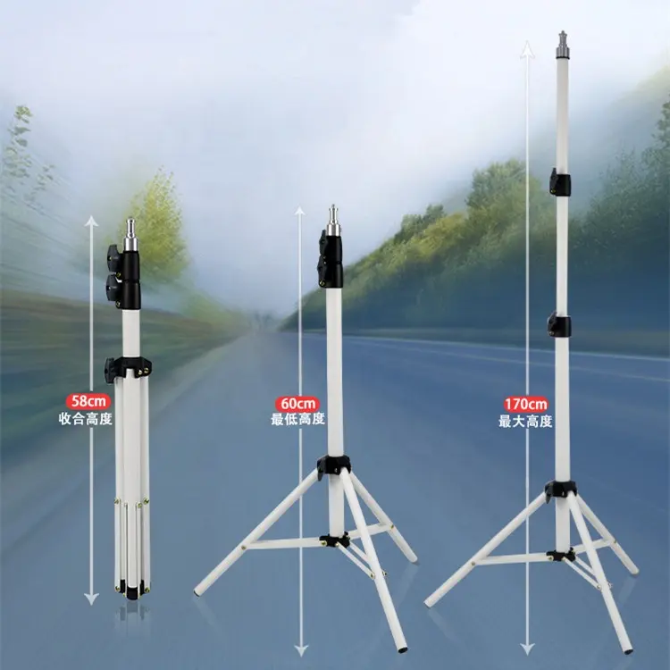 Tripod Ponsel Profesional Fleksibel, Lampu Cincin Tripod Universal Hitam Bisa Disesuaikan, Tripod Kamera Profesional, Tongkat Selfie Ponsel