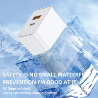 Mejor Adaptador de Viaje, Cargador de 35W, TIPO-C+USB PD QC3.0, Adaptador Tipo C de 25W, 30W, 45W, 65W, Cargador Rápido, Certificado KC, Cargador GaN