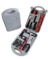 Ensemble d'outils compacts pour la maison, 37 pièces, avec marteau, pinces, tournevis, étui moulé par soufflage portable, kit d'outils ménagers pour l'entretien quotidien