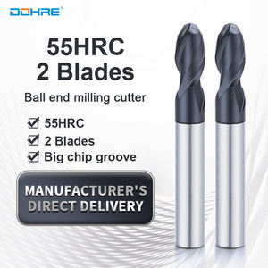 Dohre Kể Từ Khi 2005 Hai Flutes Lớp Phủ Màu Đen 12Mm 20Mm Bóng Mũi End Mill CNC Carbide Công Cụ Bộ - Product Image 2