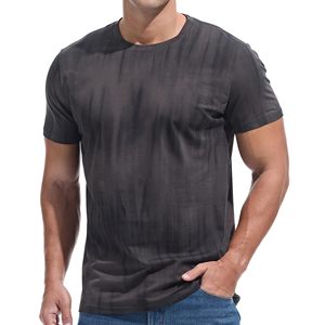Camiseta Vintage Lavada para Hombre, Estilo Urbano, 300GSM, Algodón Tejido Grueso, Logotipo Gráfico Personalizado, Transpirable, de Secado Rápido - Product Image 1
