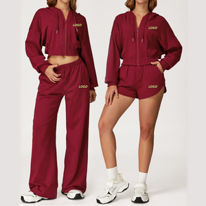 Women Autumn Winter Hoodie Set Casual Sweatpants Running Sport Outfits Comfortable Women Activewear Fitness Sets