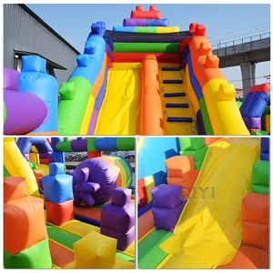 Castillo Inflable con Tobogán y Bloques de Construcción, Casa de Brinco Inflable con Tobogán y Soplador para Niños y Adultos en Venta - Product Image 6