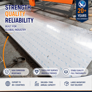 Tôle d'acier inoxydable recuit ASTM Standard 321 316L, finition brossée, 5,0 mm, 4'x10', pour pipelines pétroliers et gaziers - Product Image 1