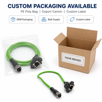 Connecteur femelle RJ45 à 4 broches de type A, prise M12, assemblage de câble Ethernet industriel Profinet, haute flexibilité, Cat6, PVC, électronique