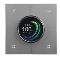 {Manufacturer} Interrupteur intelligent Tuya avec variateur de lumière, domotique, variateur intelligent EU/UK, interrupteur double Zigbee