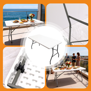 Tavolo Pieghevole Resistente all'Acqua, Tavolo <span class=keywords><strong>da</strong></span> Pranzo in Plastica per Esterni, Tavolo <span class=keywords><strong>da</strong></span> Pranzo per Ristoranti - Product Image 1