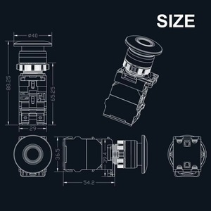 Nhà sản xuất 22 Mét <span class=keywords><strong>LED</strong></span> chiếu sáng Nấm push button chuyển không thấm nước Khẩn Cấp Power <span class=keywords><strong>ON</strong></span> <span class=keywords><strong>OFF</strong></span> push button Thiết bị chuyển mạch với ánh sáng - Product Image 5