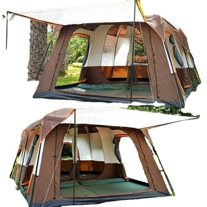 Nueva Carpa Extra Grande <span class=keywords><strong>LA</strong></span> 2026 para 8+ Personas, Tipo Cabaña Familiar, 2 Habitaciones, 3 Puertas, 3 Ventanas con Malla, Doble Capa, Ideal para Picnic al Aire Libre - Product Image 3