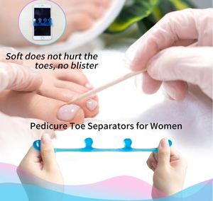 Separadores de Dedos de Gel de Silicona Reutilizables con Protección UV para Yoga y Pedicura, Corrector de Juanetes y Dedos en Martillo, Divisores para Alineación del Pie - Product Image 4
