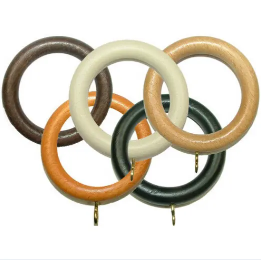 Wood Curtain Rings,Curtain Accessories for curtain rod made in China