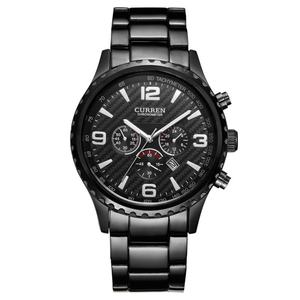 Custom Wholesale <b>Men's</b> CIRREN 8056 44mm Alloy Glass Large Stainless Steel Strap Luxury <b>Quartz</b> Movement Business Casual <b>Watch</b> - Product Image 4