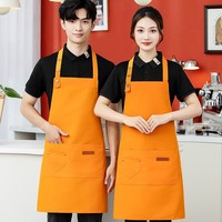 Apron Kanvas Tanpa Lengan Anti Air Anti Minyak Stok Grosir Sablon Huruf Logo Cetak Pakaian Kerja Dapur Unisex