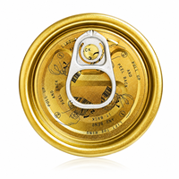 200 #   Couverture à ouverture facile en fer blanc de 49,4 mm pour l'emballage de boîtes de tabac