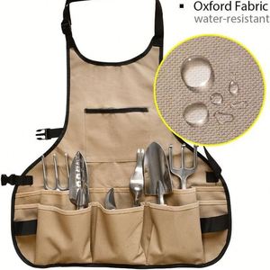 Delantal de Trabajo con Múltiples Bolsillos, Cinturón de Herramientas Profesional, Bolsa de Cintura para Jardinería y Carpintería, Ajustable e Impermeable - Product Image 3