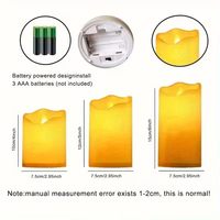 Flammenlose Gelbe Blumenförmige LED-Säulenkerzen Batteriebetrieben Warmweiß Flackernd für Hochzeit Heim Party Dekoration