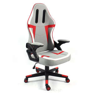 Silla Gamer de Alta Gama en Cuero PU Gris Ajustable, Modelo 5983 - Product Image 5