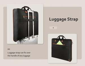 Free Sample Garment <b>Bags</b> Clothes Premium Travel Garment <b>Bag</b> with Shoulder Strap for Suits and Dresses - Product Image 6