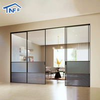 Puertas Corredizas Modernas de Vidrio LowE con Aislamiento Térmico, Marco de Aluminio, Doble Acristalamiento, Puerta de Bolsillo con Mosquiteras