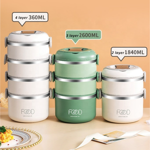 High Quality Stainless Steel Portable Insulated Leak Proof Stackable <b>Adult</b> Thermal <b>Bento</b> <b>Lunch</b> <b>Box</b> Heatable Food Preservation - Product Image 5