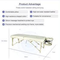 Table de Massage Portable pliable lit chiropratique thérapie canapé tatouage Spa chaise pour ventouses riz blanc