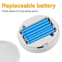 Luz de armario que cambia de 16 colores, luces de armario alimentadas por batería para cocina, luz de noche de disco LED inalámbrica RGB, luz de noche creativa