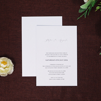 Ensemble d'invitations de mariage élégantes et minimalistes en papier blanc avec estampage à chaud, suite d'invitations de mariage avec cartes RSVP et cartes de vœux