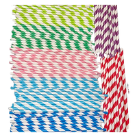 Pailles en papier réutilisables modernes pour fêtes, disponibles emballées ou non, avec logo ou design personnalisé