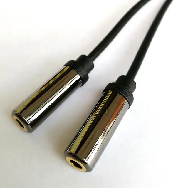 3.5Mm Mannelijke Naar 2 Vrouwelijke Audio Y Splitter Hoofdtelefoon Kabel Stereo Aux Jack Adapter