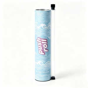 Recyclable Food Grade <b>Push</b> <b>Pop</b> Sushi Paper Tube Custom Eco Friendly Paper Cylinder Box Packaging - Product Image 3