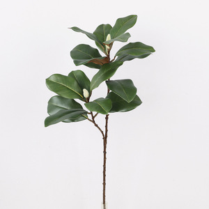 Ramas de Magnolia Simuladas con Dos Hojas Divididas, Alta Simulación, Decoración del Hogar, Arreglo Floral, Planta en Maceta - Product Image 3