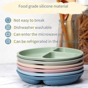 Assiette à dîner ronde pour enfants en silicone, personnalisée en usine, promotionnelle, nouveau design, écologique, robuste et très populaire - Product Image 1