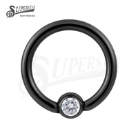 Bijou de piercing corporel SUPERSTAR en acier inoxydable 316L, multicolores, avec zircone cubique, pour l'oreille, le nez, la lèvre