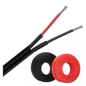 Yuens OEM high quality dc 4mm tined copper flat solar power panel pv cable 6mm heatproof security single twin core wire