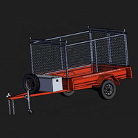 Petite remorque pour moto Boîte à cage personnalisée Remorque de voiture de ferme utilitaire pliante