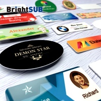 Brighsub 1.0mm blanc mat Sublimation aluminium nom badge blanc blanc avec magnétique pour transfert de chaleur imprimable