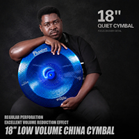 18-inch China Cymbal, Hammered Alloy Cymbals, Professional Percussion Instruments, Musical Instrument Parts