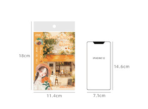 20 Hojas/Paquete Papel Carta con Flores Laifeng Creativo para Agenda Personal Personaje PET Pegatinas Adhesivas <span class=keywords><strong>Libro</strong></span> Decoración Festiva Troquelado - Product Image 6