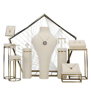 Nuevo Maniquí de Exhibición de Joyería, Soporte de Exhibición de Collares y Colgantes, Soporte Metálico de Alta Gama, Accesorios de Exhibición de Joyería de Microfibra - Product Image 3